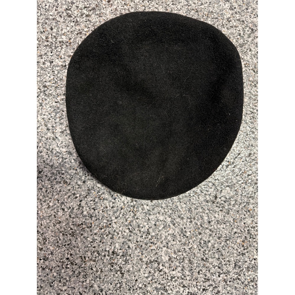 Kangol 504 Flat Cap Black 100% Pure New Wool Ivy Driving Hat XL 0258BC00